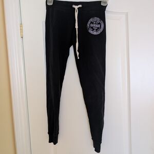 Garage Black Joggers Slim Fit Low Rise